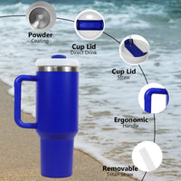 40oz V2 large capacity tumbler,  With Handle And Straw Lid, Insulated Reusable Stainless Steel Water Bottles Travel Mug Coffee Cup car cup water cup For Men Women Outdoor Camping Driving, gift EasyOptionXY LLC