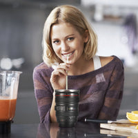 Camera Lens Coffee Mug Cup 13.6oz F ood-G rade Stainless Steel Travel Photography Insulated Mug for All Ages EasyOptionXY LLC