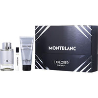 MONT BLANC EXPLORER PLATINUM by Mont Blanc EAU DE PARFUM SPRAY 3.3 OZ & SHOWER GEL 3.3 OZ & EAU DE PARFUM SPRAY 0.25 OZ MINI EasyOptionXY LLC
