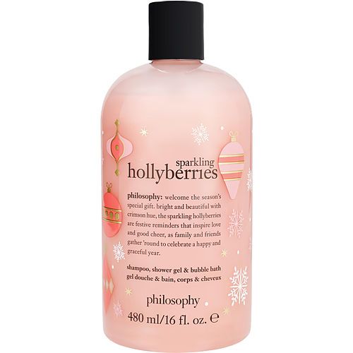 Philosophy by Philosophy Sparkling Hollyberries Shampoo, Shower Gel & Bubble Bath --480ml/16oz *TESTER EasyOptionXY LLC