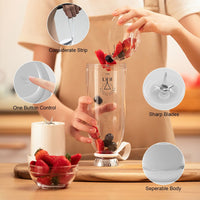 16.9OZ Portable Fruit Blender Electric Rechargeable Juice Cup for Shakes Smoothies Juice Personal Fruit Mixer with 6 Blades EasyOptionXY LLC