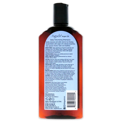 Argan Oil Daily Volumizing Shampoo by Agadir for Unisex - 12.4 oz Shampoo EasyOptionXY LLC