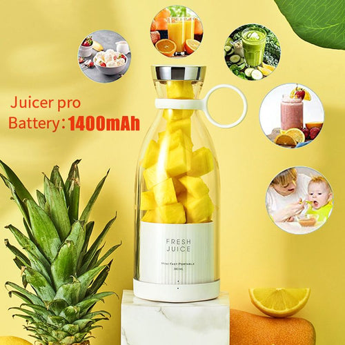 Portable Electric Juicer Blender Wireless Charging Fruit Mixers Food Milkshake Fruit Vegetable Multifunction Juice Maker Machine EasyOptionXY LLC