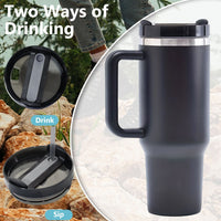 40oz V2 large capacity tumbler,  With Handle And Straw Lid, Insulated Reusable Stainless Steel Water Bottles Travel Mug Coffee Cup car cup water cup For Men Women Outdoor Camping Driving, gift EasyOptionXY LLC