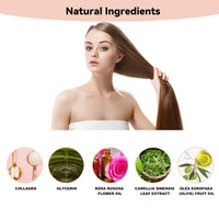 Hoegoa Rose Smoothing Smoothing Hair Straightener Smooth hair without tying, repair dry hair, split ends, Light Moisturizing hair EasyOptionXY LLC