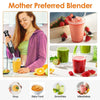 1000W 5 In 1 Immersion Hand Blender Stainless Steel Hand Mixer with 12 Speeds Turbo Mode Food Processor with 20Oz Beaker 17Oz Chopper Whisk Milk Frother EasyOptionXY LLC