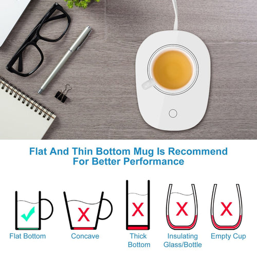 Coffee Mug Warmer Cup Warmer Auto Shut Off Coffee Tea Milk Electric Heater Pad Office Home Desk Coffee Mug Warmer EasyOptionXY LLC