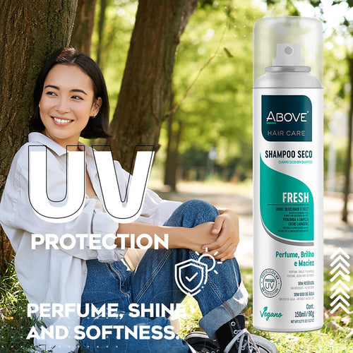 ABOVE Fresh - Dry Shampoo - Absorbs Excess Oil Between Washes - Gives Softness and Shine to Your Strands - Does Not Leave Residue - Prevents Bad Odors with Floral and Citrus Notes - 3.17 oz EasyOptionXY LLC