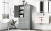 Tall and Wide Storage Cabinet with Doors for Bathroom/Office, Three Drawers EasyOptionXY LLC