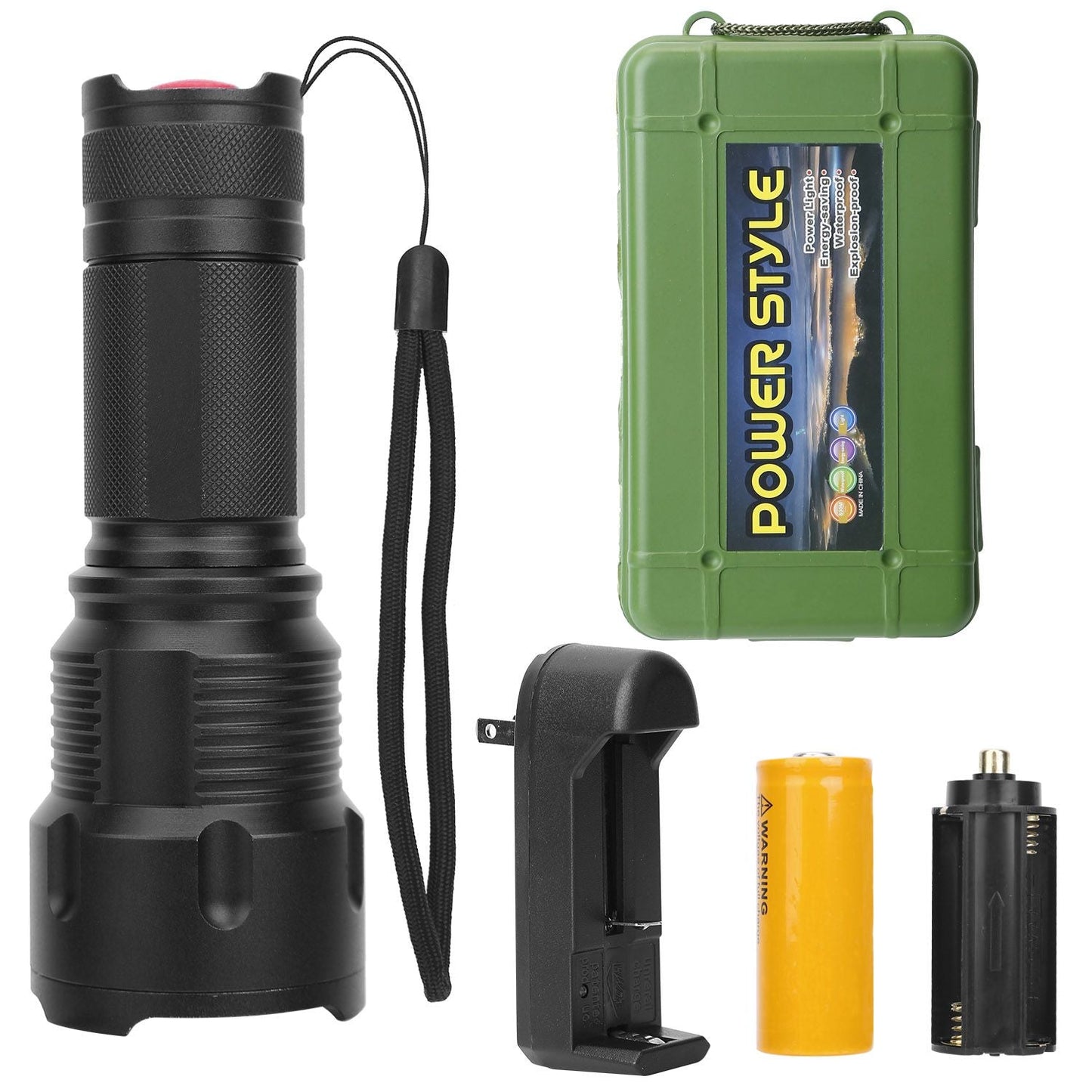 LED Rechargeable Flashlight Zoomable Aluminum Alloy Flashlight Torch EasyOptionXY LLC