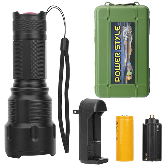 LED Rechargeable Flashlight Zoomable Aluminum Alloy Flashlight Torch EasyOptionXY LLC