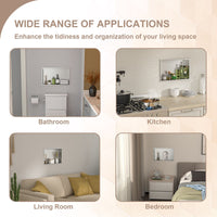 Brushed Stainless Steel Wall Shower  Niche , Double Recessed Shower Shelf for Bathroom EasyOptionXY LLC