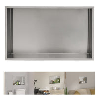Brushed Stainless Steel Wall Shower  Niche , Double Recessed Shower Shelf for Bathroom EasyOptionXY LLC