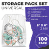 Clear Drawstring Bag, 5 x 8 Inches. Pack of 100 Clear Plastic Drawstring Bags. 2 Mil Drawstring Clear Plastic Bags. Waterproof Clear Plastic Bags Drawstring for Cosmetics, Toiletries EasyOptionXY LLC