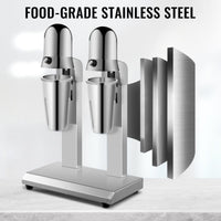 VEVOR Milkshake Maker, Double-Head Milkshake Machine, 560W Milkshake Mixer, Malt Maker with 800ml Cups (Stainless Steel/PC), 2-Speed Electric Milk Shake Machine, 36000RPM Drink Mixer, Stainless Steel EasyOptionXY LLC