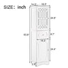 Tall Bathroom Cabinet, Freestanding Storage Cabinet with Drawer and Doors, MDF Board, Acrylic Door, Adjustable Shelf EasyOptionXY LLC
