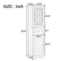 Tall Bathroom Cabinet, Freestanding Storage Cabinet with Drawer and Doors, MDF Board, Acrylic Door, Adjustable Shelf EasyOptionXY LLC