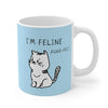 I'm Feline Purr-Fect Mug in Blue EasyOptionXY LLC