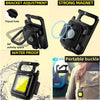 Cob Keychain Work Light 800 Lumens Rechargeable Waterproof Portable Led Small Flashlights 4 Modes (2 Pack) EasyOptionXY LLC