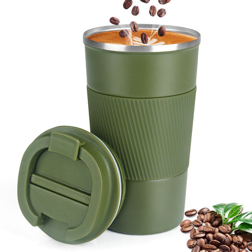 1pc; Stainless Steel Vacuum Insulated Tumbler; Coffee Travel Mug Spill Proof With Lid; T hermos Cup For Keep Hot/Ice Coffee; Tea And Beer EasyOptionXY LLC