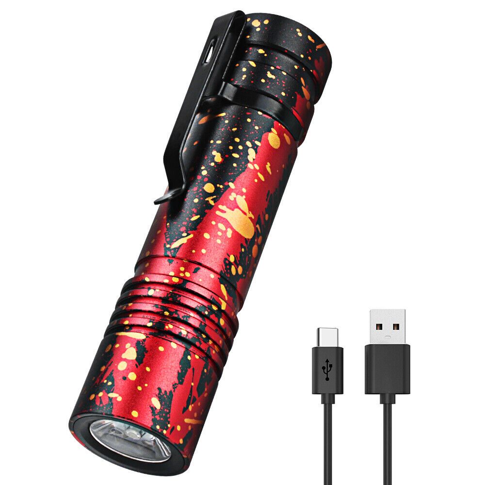 Mini Pocket LED Flashlight Clip On Rechargeable Torch Light Lamp Camping Hiking EasyOptionXY LLC