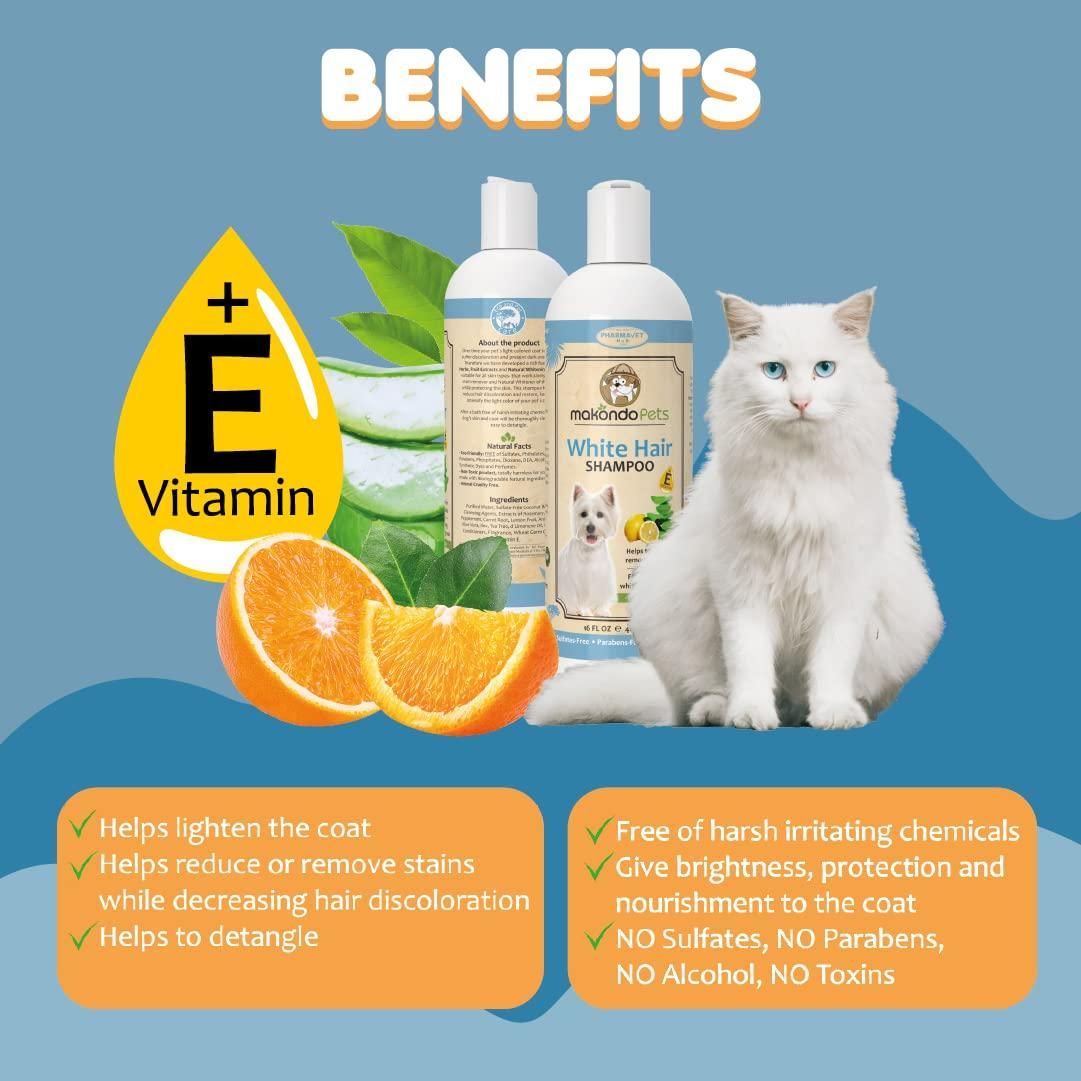 Dog Whitening Shampoo for Dogs with White Light Colored Hair Coat Fur White Haired Pets Shampoo for Itching Dry Sensitive Skin. Non Toxic Formula EasyOptionXY LLC