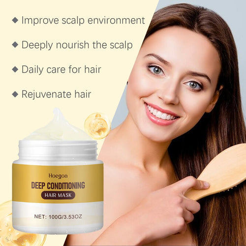 Hoegoa Hydrating Repair Mask Nourishing Moisturizing Smooth Repair Hydrating Soft Fluffy Hair Care Essence EasyOptionXY LLC