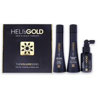 The Volume Series Travel Kit by Helis Gold for Unisex - 3 Pc 3.3oz Weightless Conditioner, 3.3oz Volumize Shampoo, 1.7oz Antidote Scalp and Hair Revitalizer EasyOptionXY LLC