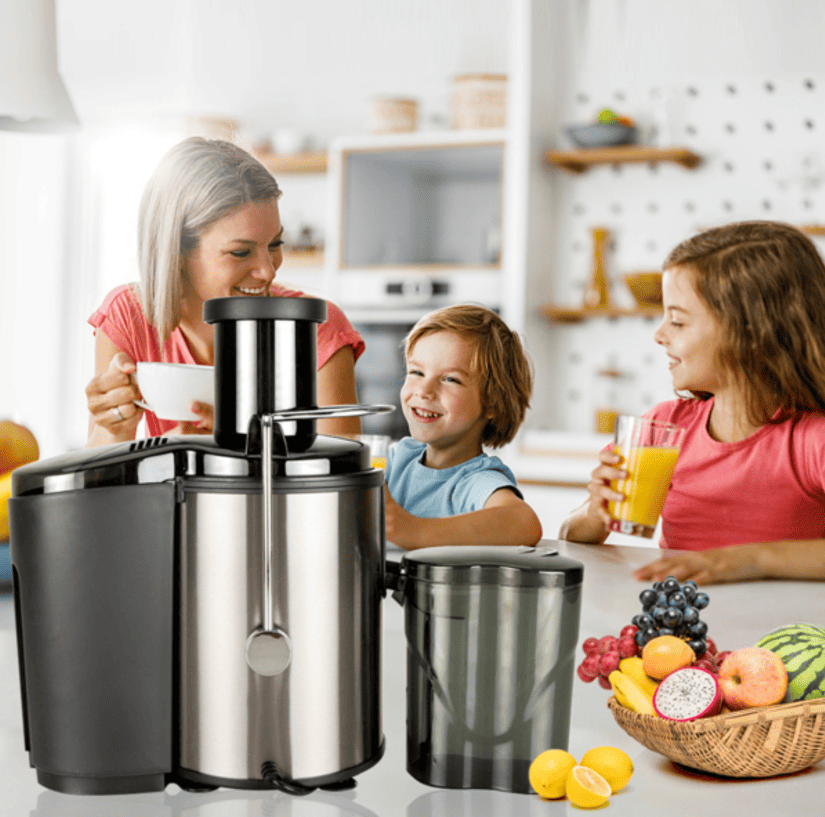 28199470 900W Multi-function electric juicer juice 0.8L, 1.5L slag cup without BPA fruit and vegetable juice, modern vertical mixing kitchen juicer, secondary mechanical EasyOptionXY LLC