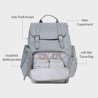 SUNVENO Diaper Bag Backpack, Baby Changing Bag Nappy Tweed Baby Diaper Bags Multifunction Waterproof for Travel EasyOptionXY LLC