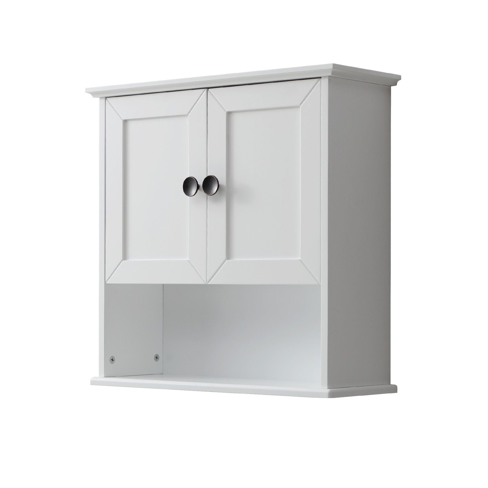 23 "x22" Bathroom Wall Cabinet Wooden Medicine Cabinet MDF Material Storage Organizer with Buffer Hinges;  adjustable Shelves Cupboard Storage Cabinet with Handles EasyOptionXY LLC