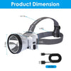 Rechargeable Headlamp High Power Headlight Torch Flashlight with Motion Sensor 3 Light Modes for Fishing Running Camping Hiking EasyOptionXY LLC
