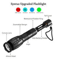Portable Mini Flashlight LED ZOOM Torch Hunting Zoomable Flashlight Torch Light EasyOptionXY LLC