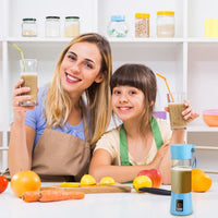 Portable Juicer Blender USB Rechargeable Juicer Cup Fruit Baby Food Mixing Machine with 6 Blades Powerful Motor EasyOptionXY LLC