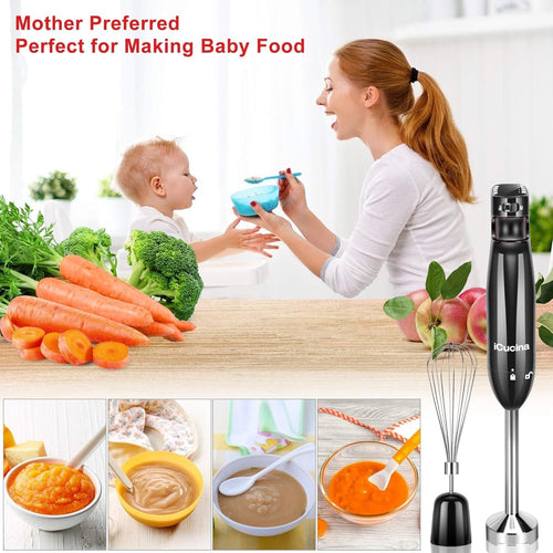 iCucina 4-in-1 Variable Speed Immersion Hand Blender EasyOptionXY LLC