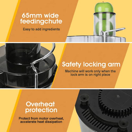 28199470 900W Multi-function electric juicer juice 0.8L, 1.5L slag cup without BPA fruit and vegetable juice, modern vertical mixing kitchen juicer, secondary mechanical EasyOptionXY LLC