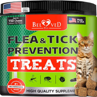Flea and Tick Prevention Chewable Pills for Cats Revolution Oral Flea Treatment for Pets Pest Control & Natural Defense Chewables Small Tablets Salmon Fish Taste EasyOptionXY LLC