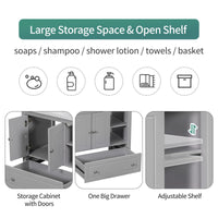 30" Bathroom Vanity with Sink, Bathroom Storage Cabinet with Doors and Drawers, Solid Wood Frame, Ceramic Sink EasyOptionXY LLC