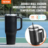 40 oz Insulated Water Bottle Stainless Steel Coffee Cup Handheld Black EasyOptionXY LLC