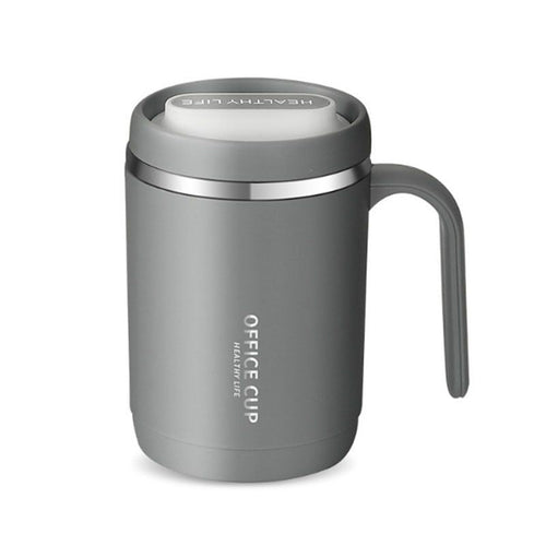 1pc Stainless Steel Cups With Lid; 16 Oz 304 Stainless Steel Tumblers Durable Coffee Mug With Splash Proof Sliding Lid; Drink With Lid Open; Plastic Housing And Lid; Straw Not Included EasyOptionXY LLC