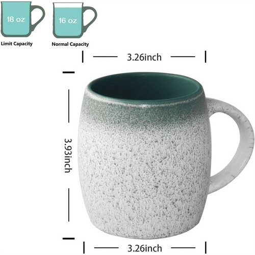 18 oz Large Pottery Coffee Mug, Round mouth Big Tea Cup for Office and Home, Dishwasher and Microwave Safe…… EasyOptionXY LLC