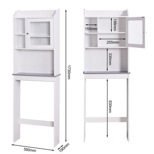 Modern Over The Toilet Space Saver Organization Wood Storage Cabinet for Home, Bathroom EasyOptionXY LLC