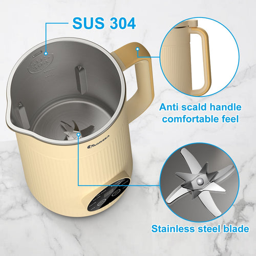 IAGREEA Nut Milk Maker, 35oz Nut/Oat/Almond/Soya/Vegan Juice Beverages Machine - Plant Based Cow Milk Machine Maker, F ood-G rade Stainless Steel Milk Blender, Self-Cleaning EasyOptionXY LLC