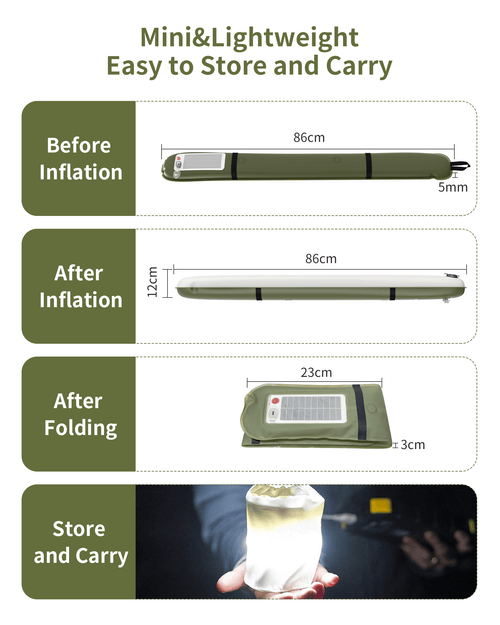 PuffyGlo Inflatable LED Tube Camping Light EasyOptionXY LLC