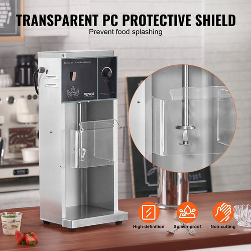 VEVOR Ice Cream Blender 400W Ice Cream Mixer Stir Machine 304 Stainless Steel EasyOptionXY LLC