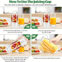 350ml Electric Juicer Blender Mini Portable Blender Bottle USB Rechargeable Fruit Mixers Juicers Multifunction Juice Maker Machine Food Milkshake Cup EasyOptionXY LLC