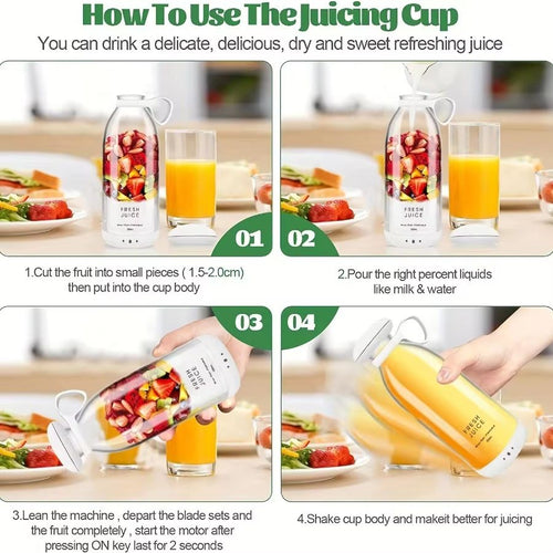 350ml Electric Juicer Blender Mini Portable Blender Bottle USB Rechargeable Fruit Mixers Juicers Multifunction Juice Maker Machine Food Milkshake Cup EasyOptionXY LLC