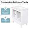 30" Bathroom Vanity with Sink, Bathroom Cabinet with A Door, Three Drawers, Solid Wood Legs & MDF Board, Adiustable Foot Pads, White EasyOptionXY LLC
