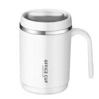1pc Stainless Steel Cups With Lid; 16 Oz 304 Stainless Steel Tumblers Durable Coffee Mug With Splash Proof Sliding Lid; Drink With Lid Open; Plastic Housing And Lid; Straw Not Included EasyOptionXY LLC