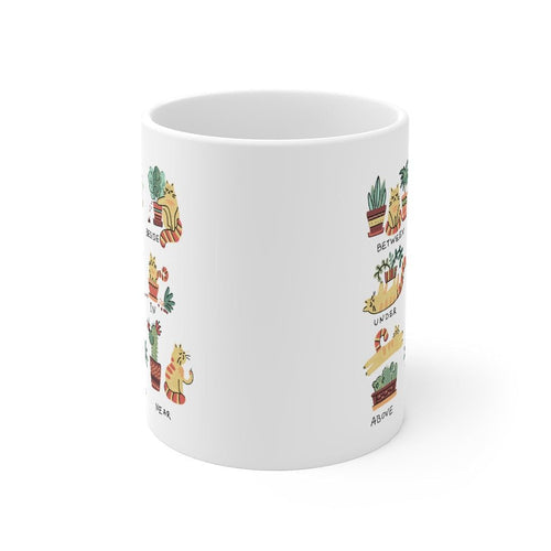 Puurfect Combo Cat and Plants Coffee Tea Mug EasyOptionXY LLC